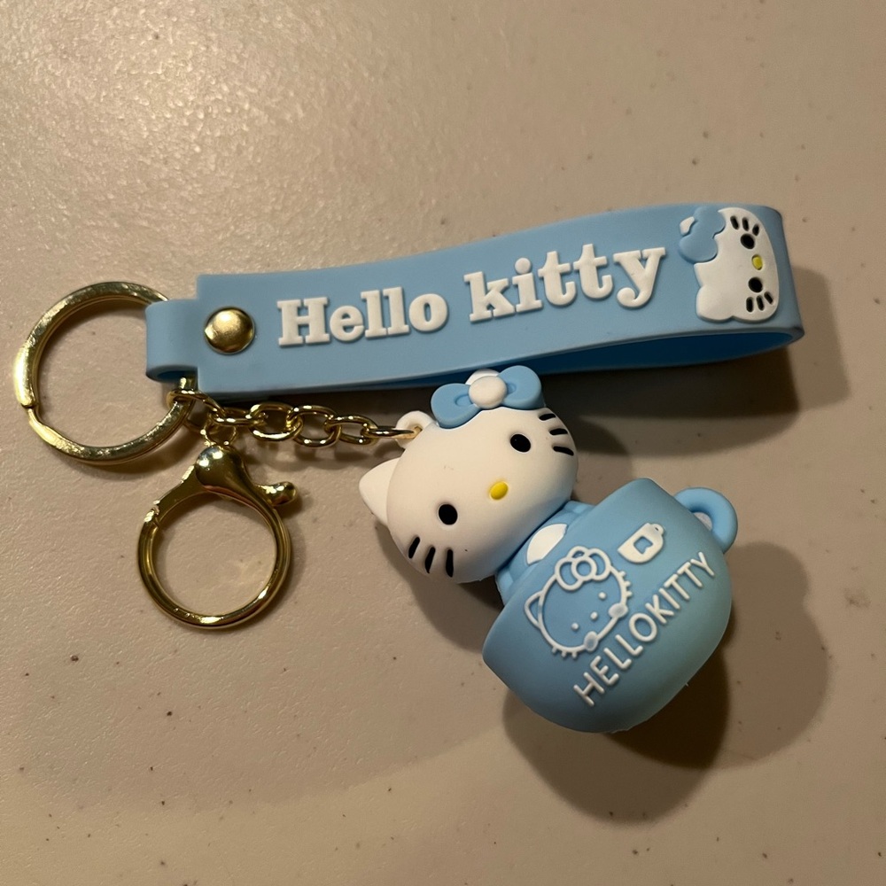 Hello Kitty Blue Keychain - Picture 2 of 3